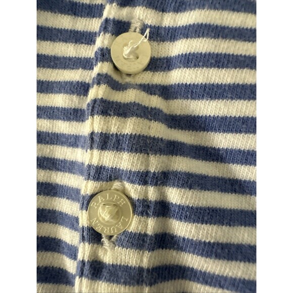 Ralph Lauren 24 Months Rompers Shortalls Blue Striped 2 Pieces Baby 2T - Picture 13 of 14